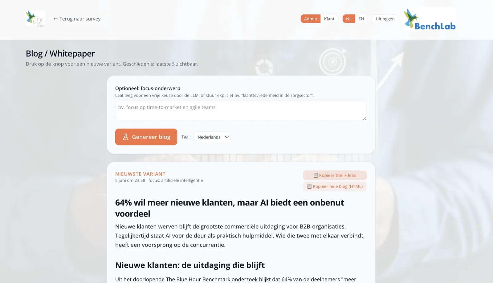 Automatic blog articles